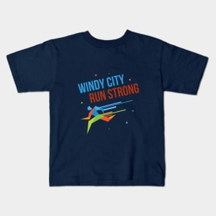 Windy City Run Strong 2 - Chicago Marathon 2023 Kids T-Shirt